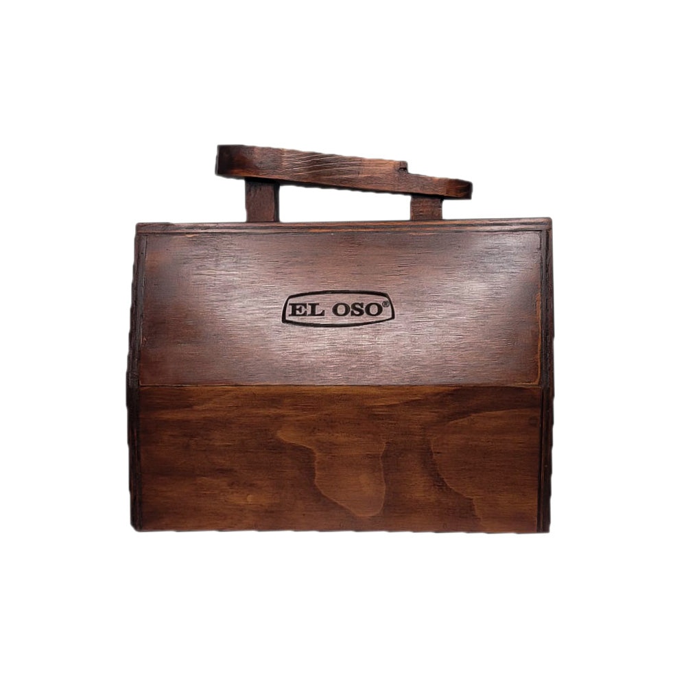 Cajón De Madera Oscuro Para Bolear Zapatos