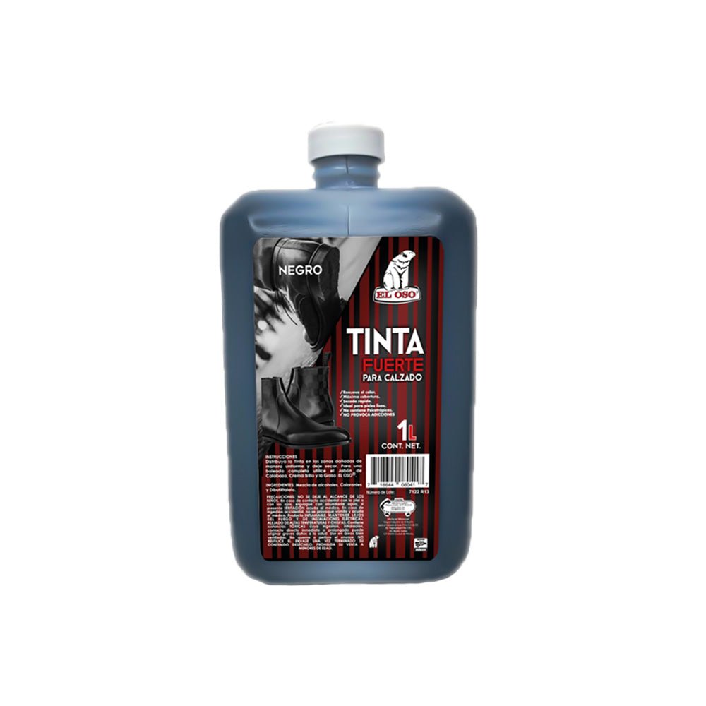 Tinta Restauradora de Calzado de 1 Litro Color Negro